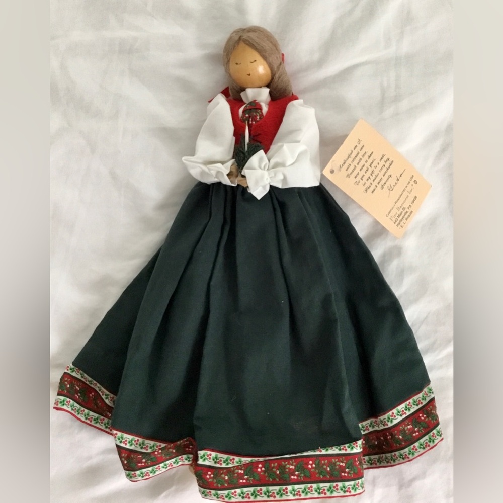 Pine Baroness Vintage Doll Christmas 12”